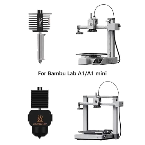 LANKEGU Hotend Kit for Bambu Lab A1/A1 Mini 3D Printers with 0.2/0.4/0.6mm Hardened Steel Nozzles & Silicone Sock thumbnail 6