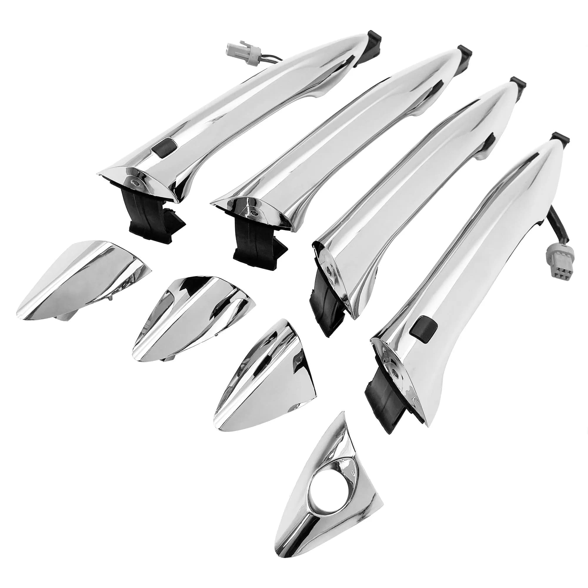 Cheriezing Chrome Exterior Door Handle Set of 4 | Compatible with Hyundai Elantra 2011-2016 — Chrome