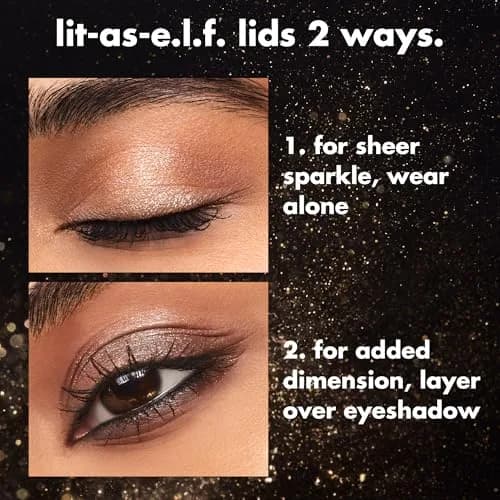 e.l.f. Fine As Fleck Glitter Eyeshadow, Straight Fire, 0.07 oz (2 g) | Shimmer Finish with Micro-Fine Glitter thumbnail 2