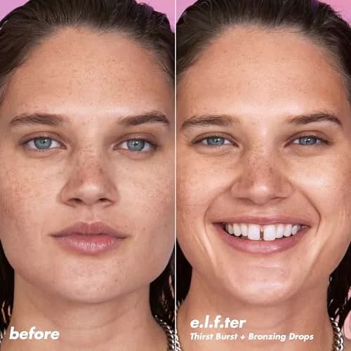 e.l.f. SKIN The Hottest Drops Duo 0.33 Fl Oz (10 ml) | Brightening & Bronzing Serums for Dewy, Sun-Kissed Skin thumbnail 6