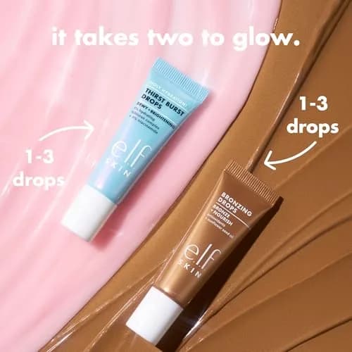 e.l.f. SKIN The Hottest Drops Duo 0.33 Fl Oz (10 ml) | Brightening & Bronzing Serums for Dewy, Sun-Kissed Skin thumbnail 3