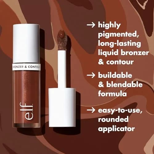e.l.f. Camo Liquid Bronzer & Contour 3 Light 3.84ml (0.13 Fl Oz) | Sculpted Sun-Kissed Glow thumbnail 4