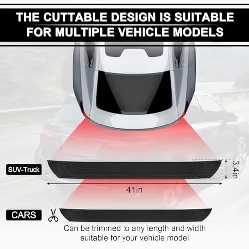 SINGARO Car Rear Bumper Protector 42inch x3.4inch | Rubber Anti-Scratch Exterior Accessory thumbnail 6