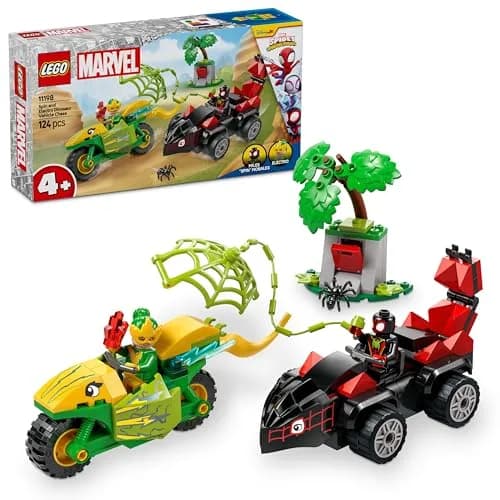LEGO Marvel Spidy and the Amazing Amateur Car Chase Toy 124 pcs | Educational Car Chase Blocks for Kids 4-6 thumbnail 1