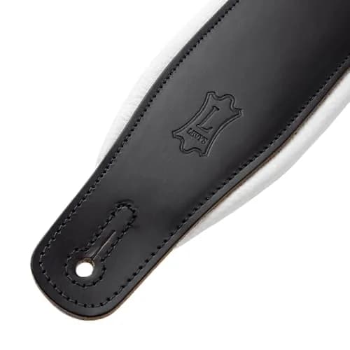 Levy's Leathers Deluxe 3" Padded Leather Guitar Strap; Black & White | Adjustable 37"-51" thumbnail 8
