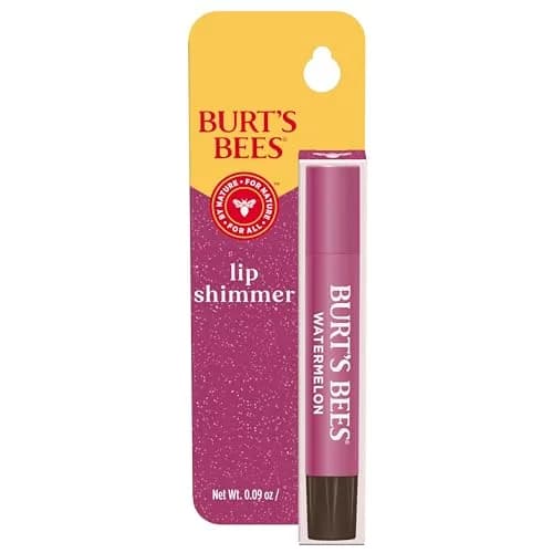 Burt's Bees Lip Shimmer Watermelon | Moisturizing Lip Balm Stick with Natural Glow & Buildable Color thumbnail 1