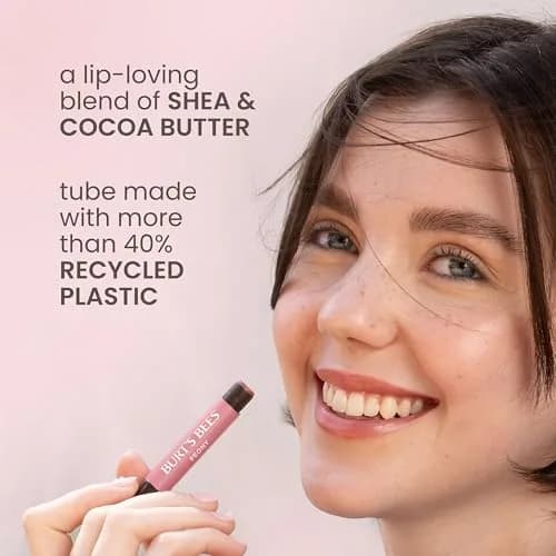 Burt's Bees Lip Shimmer Watermelon | Moisturizing Lip Balm Stick with Natural Glow & Buildable Color thumbnail 7