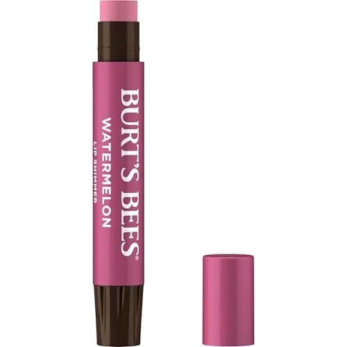 Burt's Bees Lip Shimmer Watermelon | Moisturizing Lip Balm Stick with Natural Glow & Buildable Color thumbnail 2