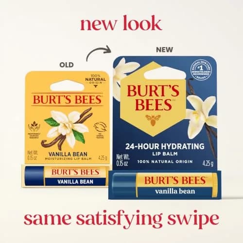 Burt's Bees Lip Balm, Vanilla Bean, 0.15 oz | Natural Conditioning Moisturizer thumbnail 2