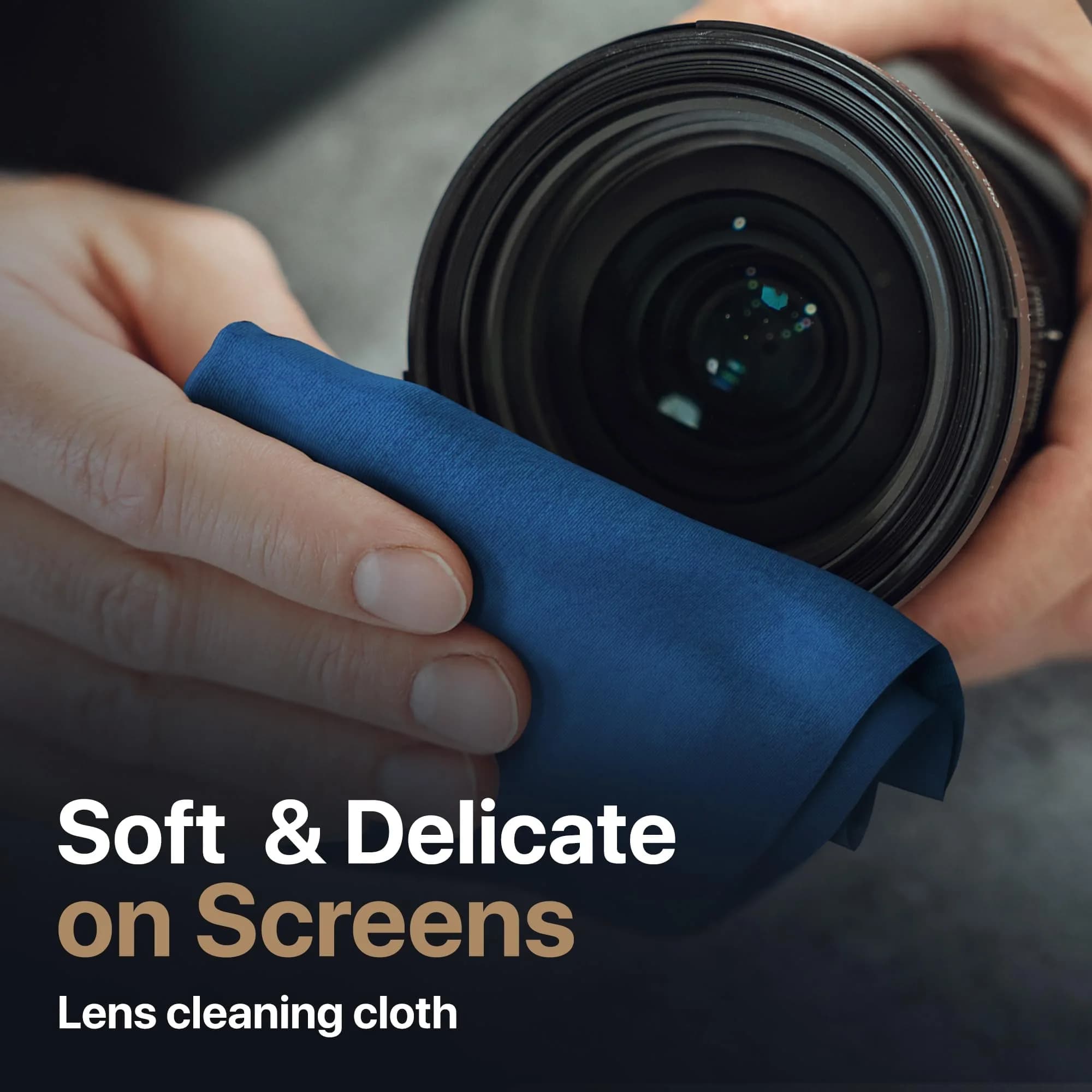 Kuzy Microfiber Screen Cleaner & Keyboard Protector for MacBook 14" & Air 13" Navy Blue | Scratch-Free & Anti-Imprint thumbnail 6