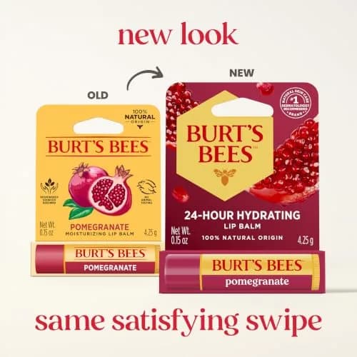 Burt's Bees Lip Balm, Pomegranate | Natural Moisturizer for Dry & Chapped Lips thumbnail 2