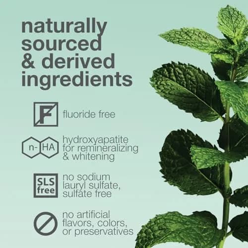 Davids Nano Hydroxyapatite Toothpaste Fluoride Free Mild Peppermint 4oz (113g) | EWG Verified & USA Origin Ingredients thumbnail 5