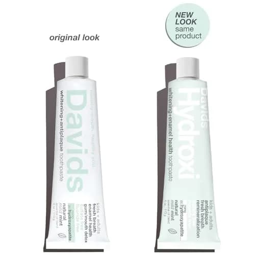 Davids Nano Hydroxyapatite Toothpaste Fluoride Free Mild Peppermint 4oz (113g) | EWG Verified & USA Origin Ingredients thumbnail 2