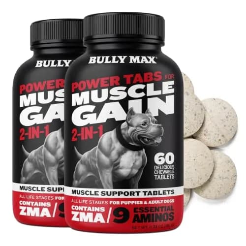 Bully Max 2-in-1 Muscle Builder Chewable Tablets for Dogs - 60 Tabs (2 Bottles) thumbnail 1
