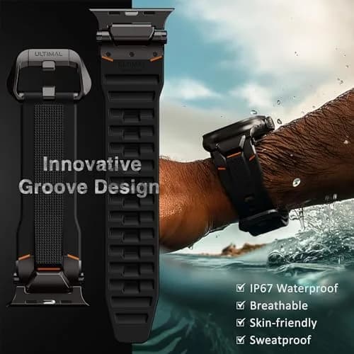 ULTIMAL Watch Band for Apple Watch Ultra 49mm | Sweat-Resistant TPU Strap, Secure Fit, Easy Swap (70-120 chars) thumbnail 2