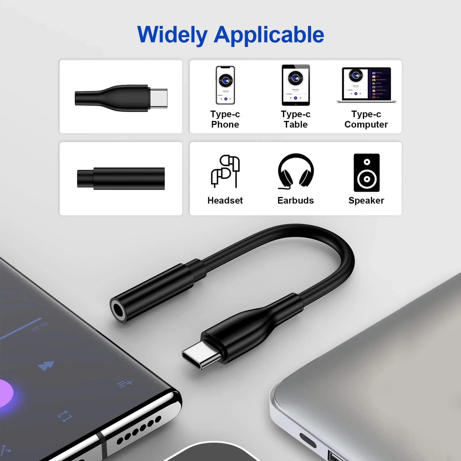 UorMe USB C to 3.5mm Headphone Adapter for Google Pixel 10a 11 10 9 Pro XL Fold | High-Quality Audio Support thumbnail 2
