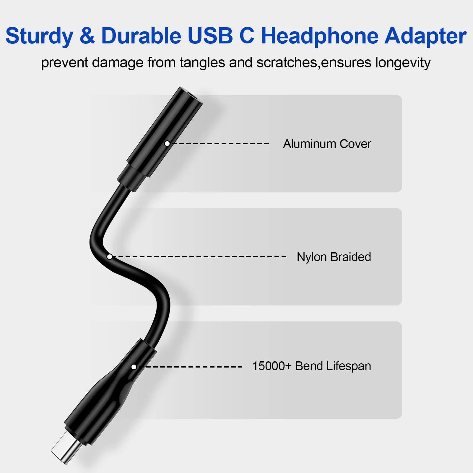 UorMe USB C to 3.5mm Headphone Adapter for Google Pixel 10a 11 10 9 Pro XL Fold | High-Quality Audio Support thumbnail 4