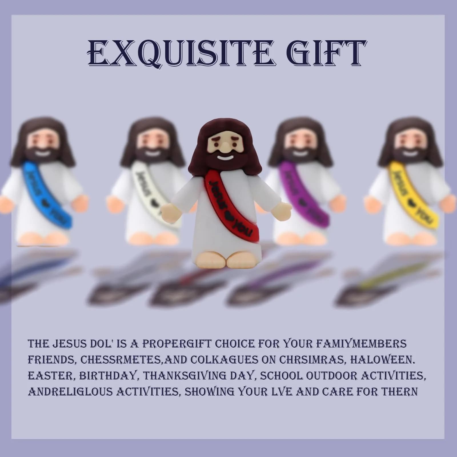 AKFAHOIF Little Jesus Figures 30-Pack Multicolor | Religious Gifts for Easter Egg Stuffers - view 3