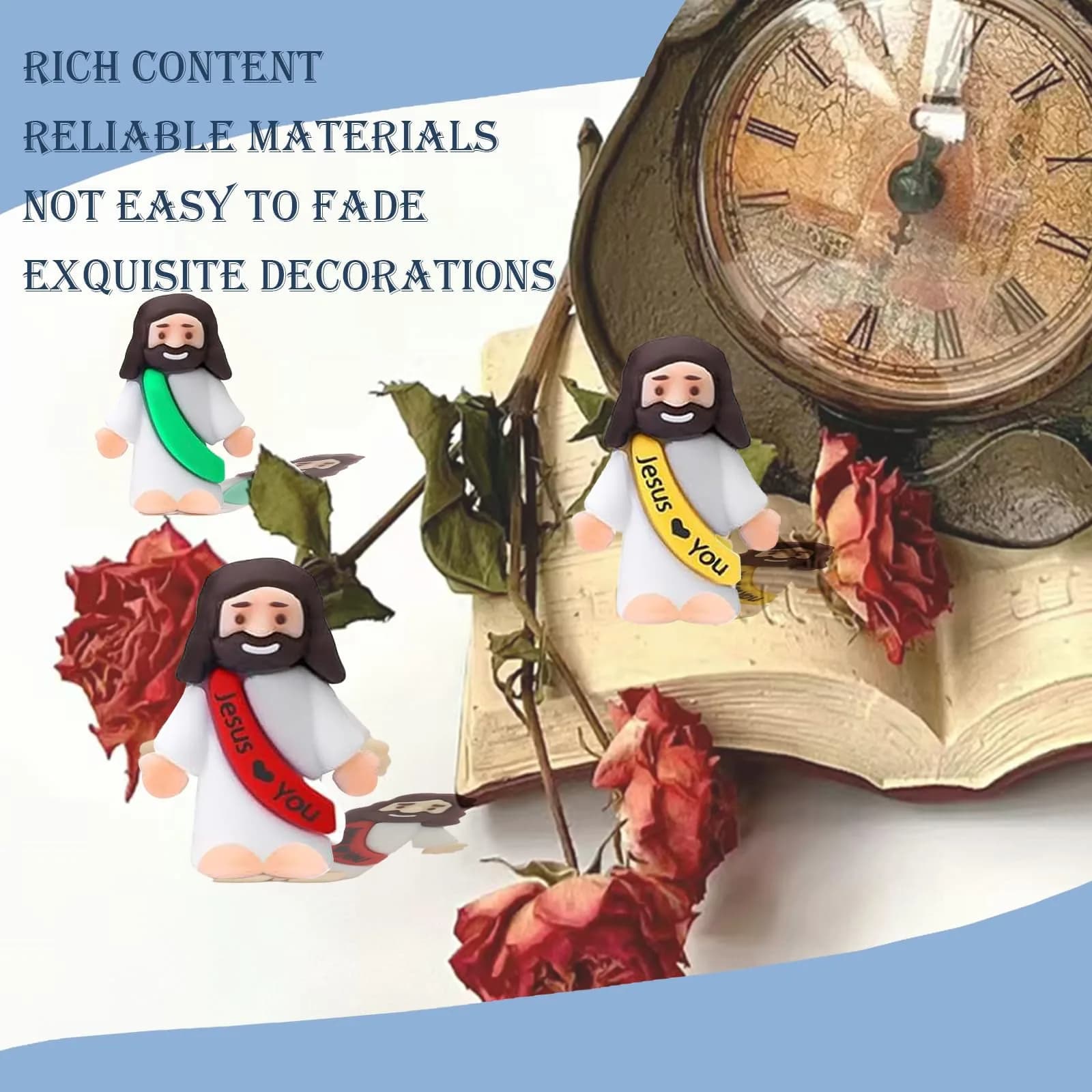 AKFAHOIF Little Jesus Figures 30-Pack Multicolor | Religious Gifts for Easter Egg Stuffers - view 4