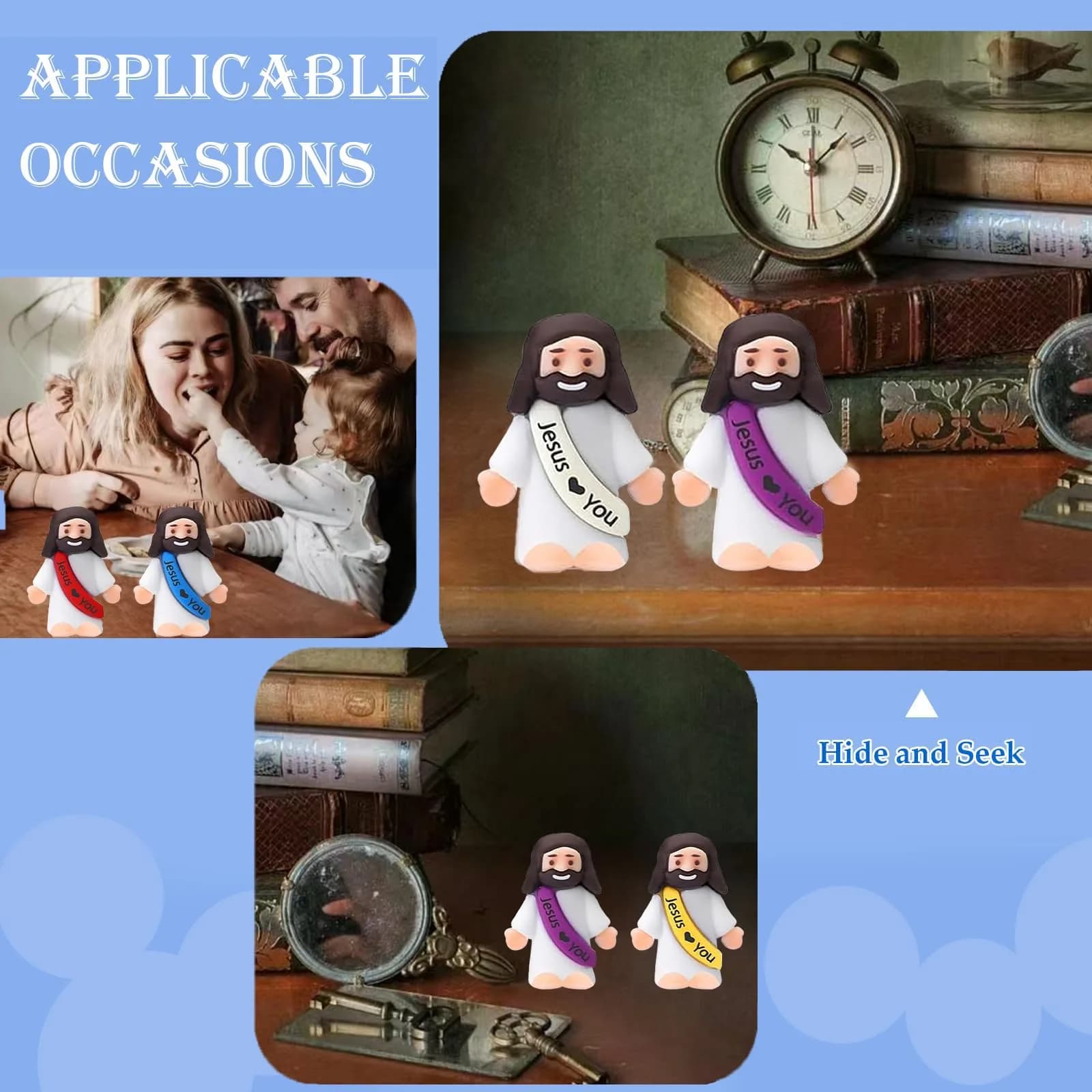 AKFAHOIF Little Jesus Figures 30-Pack Multicolor | Religious Gifts for Easter Egg Stuffers - view 5