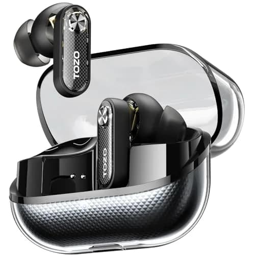 TOZO Crystal Pods Hybrid ANC Wireless Earbuds | 35H Playtime, Transparent Design, Bluetooth 5.4, IPX5 Waterproof thumbnail 1