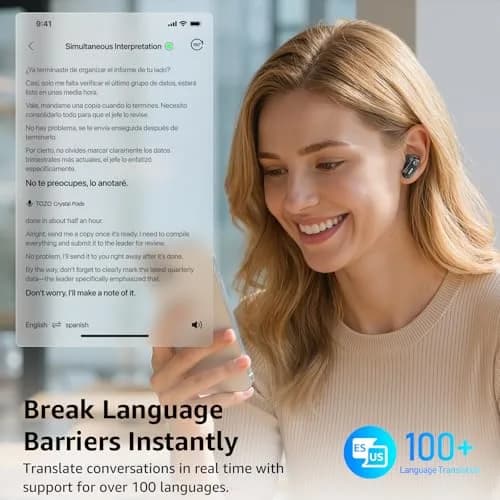 TOZO Crystal Pods Hybrid ANC Wireless Earbuds | 35H Playtime, Transparent Design, Bluetooth 5.4, IPX5 Waterproof thumbnail 8