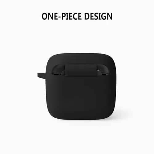 Geiomoo Black Silicone Case for JBL Tour Pro 3 with Carabiner | Protective Earbud Cover thumbnail 6