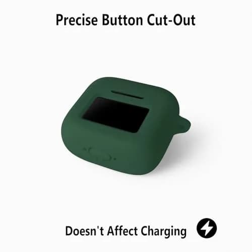 Geiomoo Emerald Green Silicone Case for JBL Tour Pro 3 Earbuds | Protective Cover with Carabiner thumbnail 5