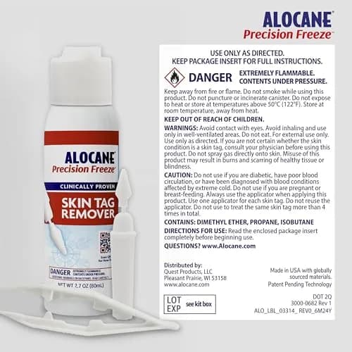 Alocane Skin Tag Removal Kit with 12 Precision Applicators | FDA-Cleared Cryotherapy for Safe Home Use thumbnail 8