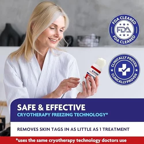 Alocane Skin Tag Removal Kit with 12 Precision Applicators | FDA-Cleared Cryotherapy for Safe Home Use thumbnail 3