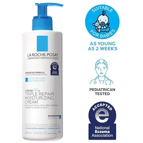 La Roche-Posay Lipikar Skin Care Set, Triple Repair Moisturizing Cream & Foaming Cleansing Oil 405ml (13.52 Fl Oz) | Fragrance-Free Hydration for Dry, Sensitive Skin thumbnail 5
