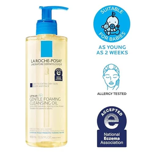 La Roche-Posay Lipikar Skin Care Set, Triple Repair Moisturizing Cream & Foaming Cleansing Oil 405ml (13.52 Fl Oz) | Fragrance-Free Hydration for Dry, Sensitive Skin thumbnail 7