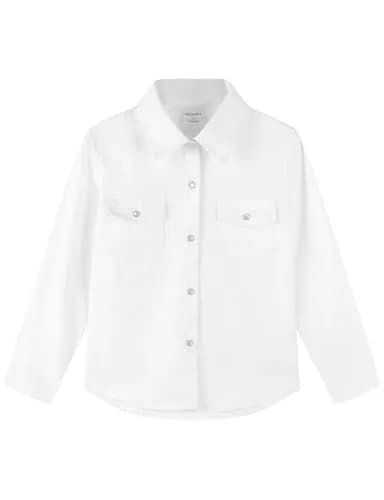 Noomelfish Girls Button-Down Western Shirt 9-10Y | Cowgirl Long Sleeve Cotton thumbnail 6