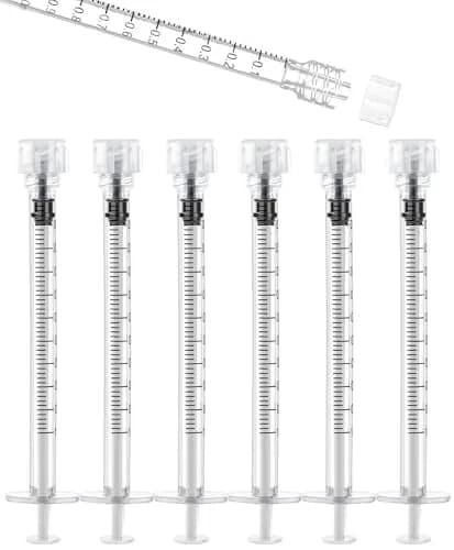 ginallt 1mL Luer Lock Syringes Without Needle, 20 Pack | Sterile, Individually Wrapped, Leak-Free thumbnail 1