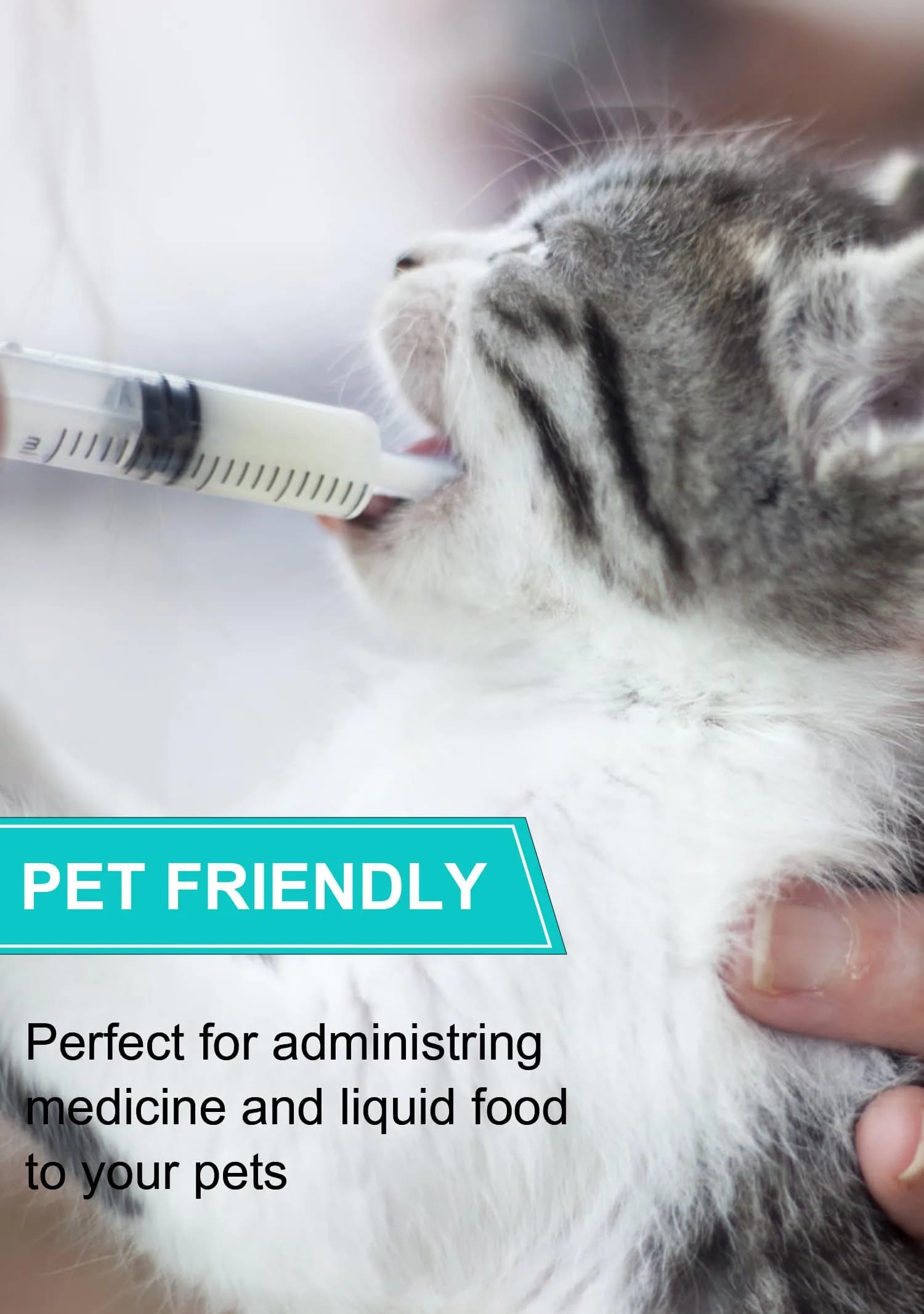 ginallt 5mL Luer Lock Syringes without Needle - Sterile Syringe with Cap, 10 Pack | Precise Liquid Dispensing for Labs & Pets - view 8