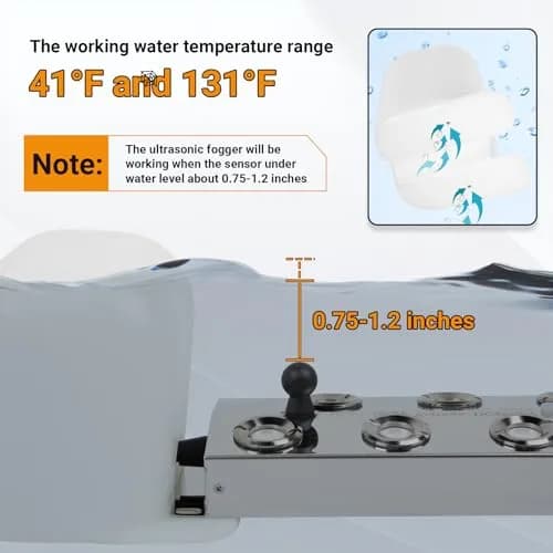 Toriexon Ultrasonic Mist Maker Fogger 16 Heads | 13000ml/H Outdoor Pond Fogger with Stainless Steel thumbnail 5