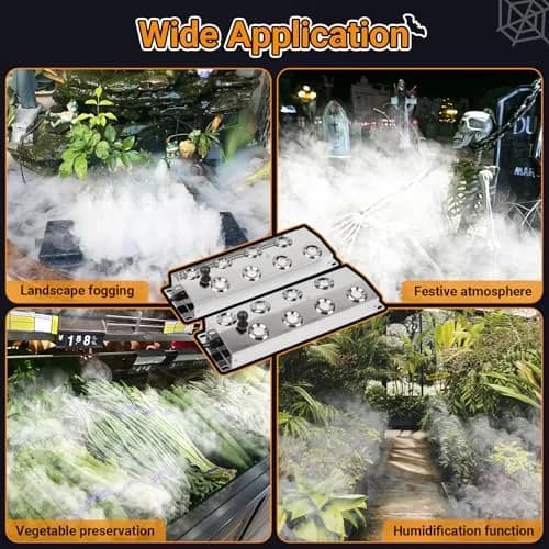 Toriexon Ultrasonic Mist Maker Fogger 16 Heads | 13000ml/H Outdoor Pond Fogger with Stainless Steel thumbnail 7