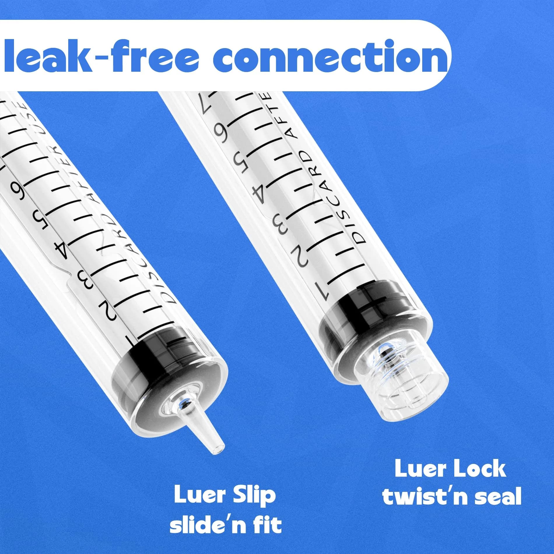 ginallt 3mL Luer Lock Syringes Without Needle - Sterile, 20 Pack | Precise Liquid Dispensing for Labs & Home - view 5