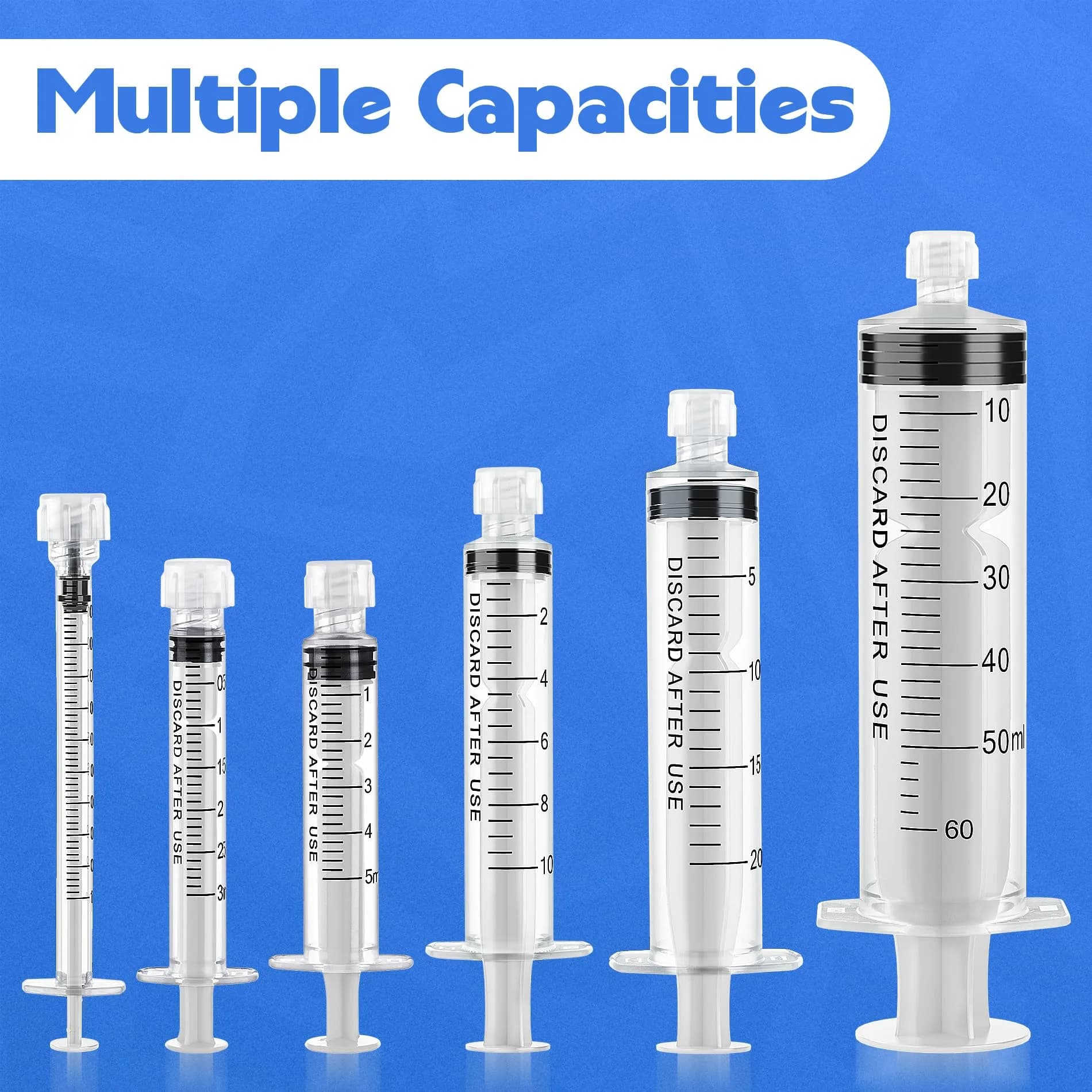 ginallt 3mL Luer Lock Syringes Without Needle - Sterile, 20 Pack | Precise Liquid Dispensing for Labs & Home - view 6