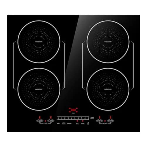 BIGoods 24 Inch Induction Cooktop 4 Burners | Flat Glass Top Electric Stove with Bridge-SYNC, Booster, Timer, Child Lock thumbnail 1
