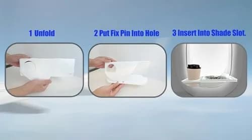 FresherAcc White Cup Holder | Airline Seat & Flight Window Organizer for Phone Gadgets thumbnail 7