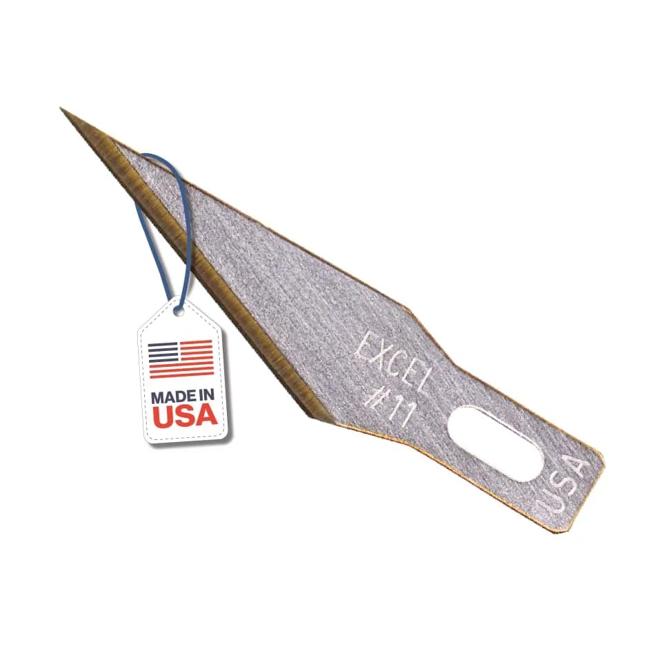 Excel Blades #11 Titanium Nitride Hobby Blades, 50-Pack, Carbon Steel | Precision Craft Refills thumbnail 1