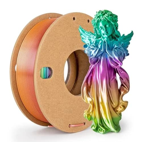 3Dgenius Silk Rainbow PLA Filament 1.75mm 250g | Color Changing, High Gloss Gradient thumbnail 1