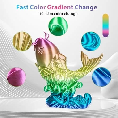 3Dgenius Silk Rainbow PLA Filament 1.75mm 250g | Color Changing, High Gloss Gradient thumbnail 5