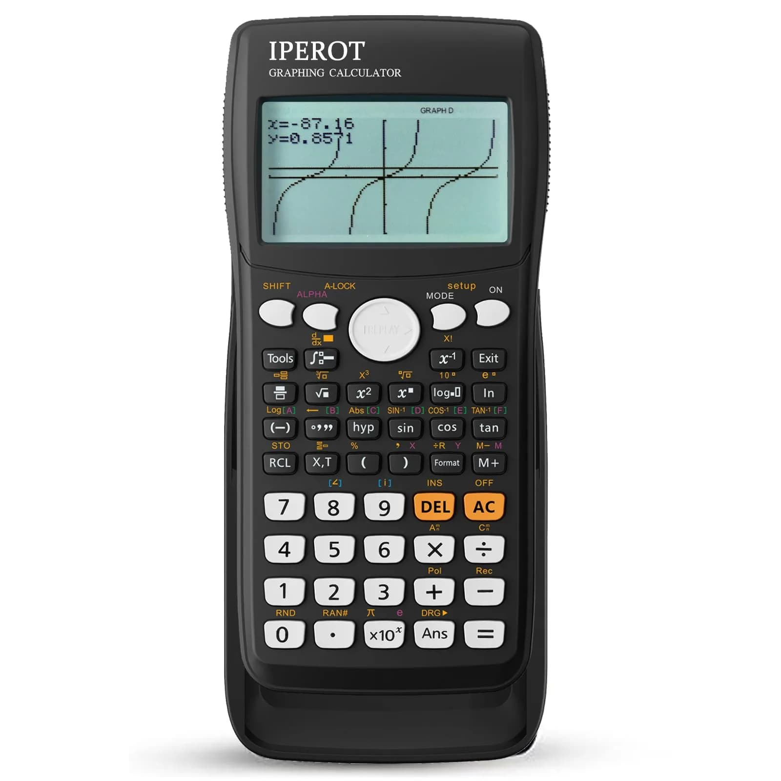 IPEROT Graphing Calculator with 10 Modes & 4 Functions, 128x64 LCD Display | 220V Compatible - main product image