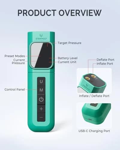 ETENWOLF P200 Electric Ball Pump 2000mAh | Fast, Precise Inflation for Sports Balls thumbnail 4