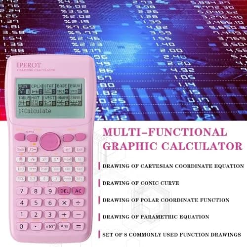 IPEROT Graphing Calculator with 10 Modes & 4 Functions, 128x64 LCD Display | Advanced Math & Science Tool thumbnail 4