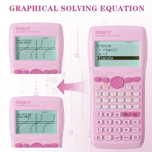 IPEROT Graphing Calculator with 10 Modes & 4 Functions, 128x64 LCD Display | Advanced Math & Science Tool thumbnail 5