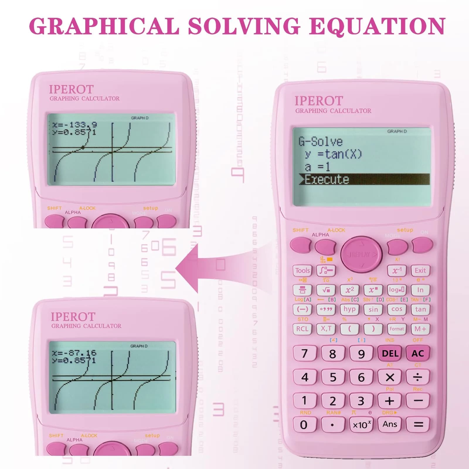IPEROT Graphing Calculator with 10 Modes & 4 Functions, 128x64 LCD Display | Advanced Math & Science Tool - view 5