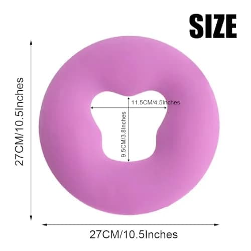 OULIGET Silicone Face Massage Pillow, Purple | Soft SPA Headrest for Beauty Beds & Travel thumbnail 2